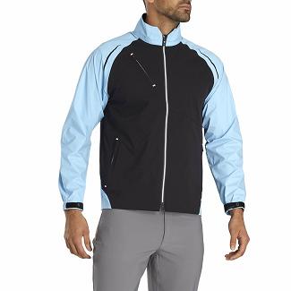 Men's Footjoy Select LS Rain Jacket Light Blue/Black NZ-99468